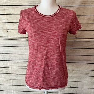 Madewell Red Heathered Ringer Short Sleeve Tee Size Small